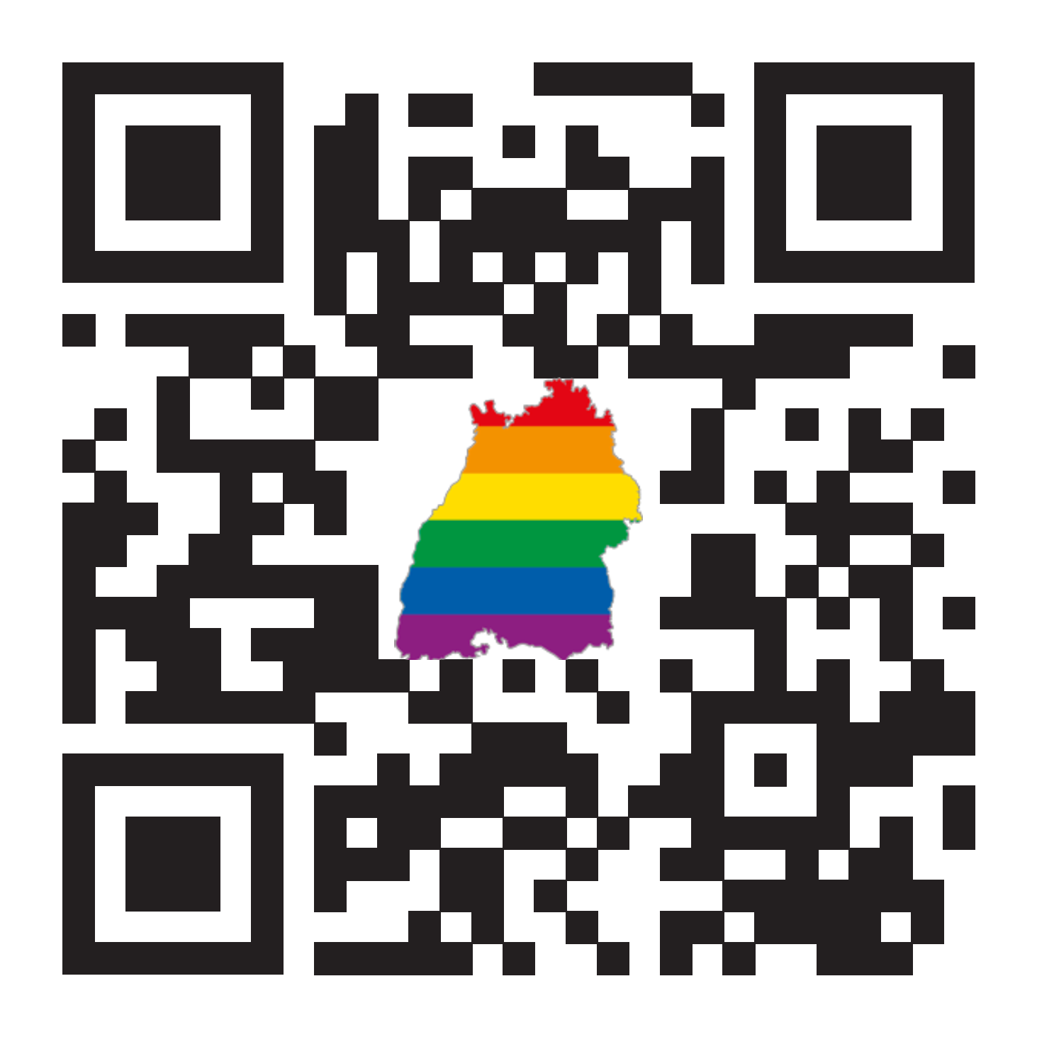 SPOTLIGHT Pforzheim - Dies ist ein QR-Code der zur Online-Beratung für LGBTIQ führt.