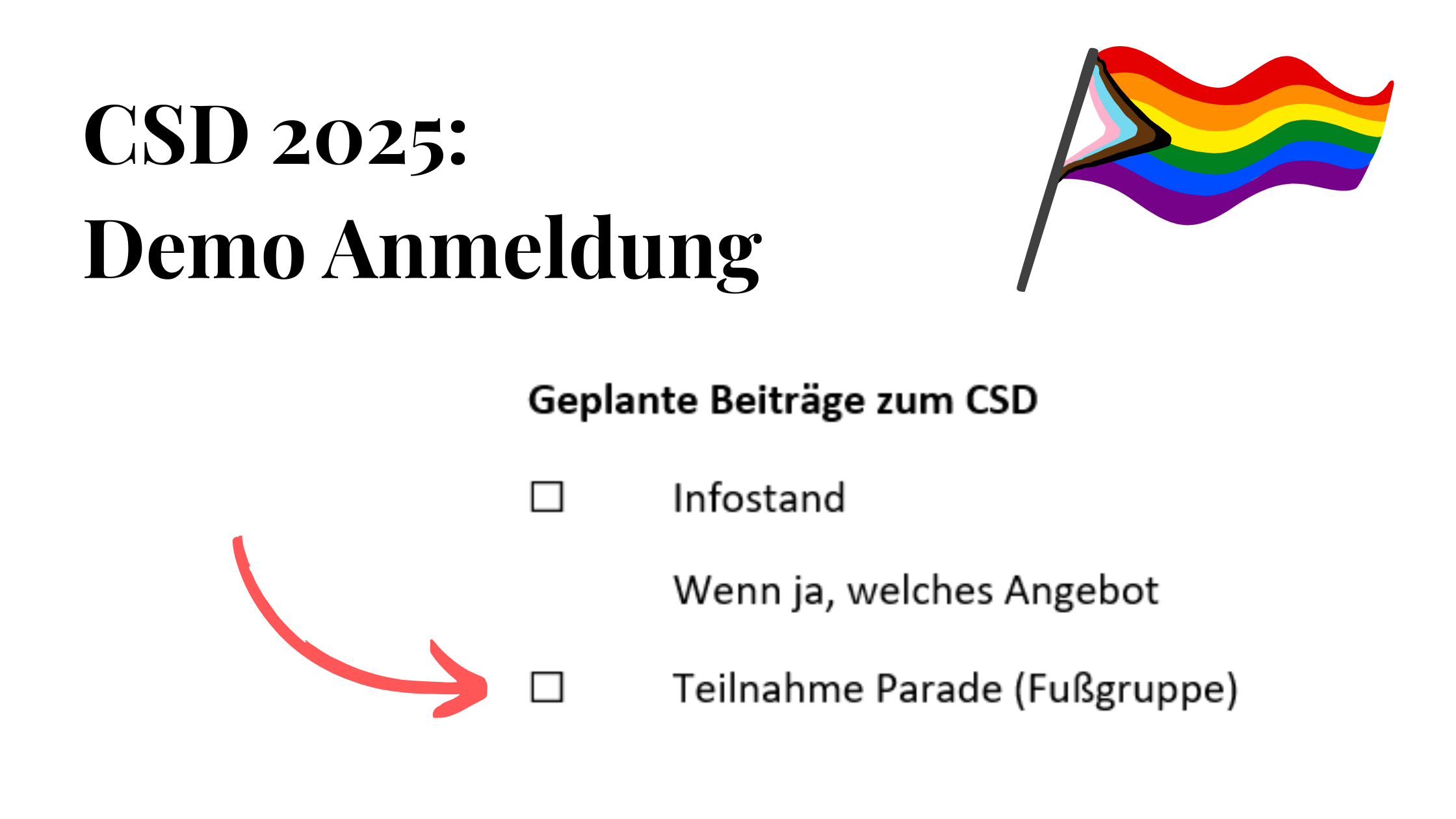 Der Text lautet: CSD 2025: Demo Anmeldung.