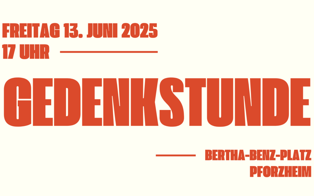 Gedenkstunde: 13. Juni 2025 um 17 Uhr