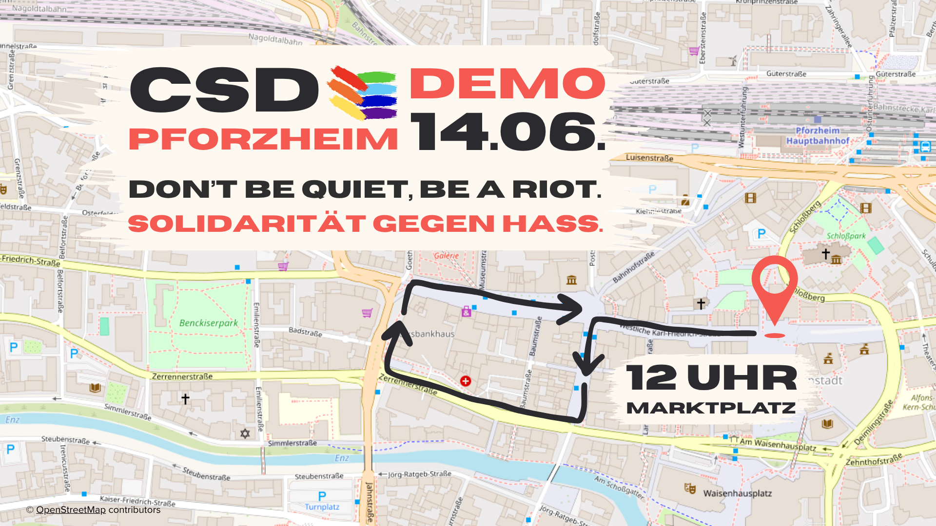 CSD Pforzheim 2025: Die Demoroute